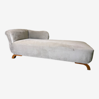 Art Deco era meridian in taupe velvet