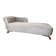 Méridienne époque art déco en velours taupe