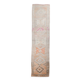 Tapis de course turc Vintage, 3x12, Orange pâle, Beige, 86x352Cm, SK 18322