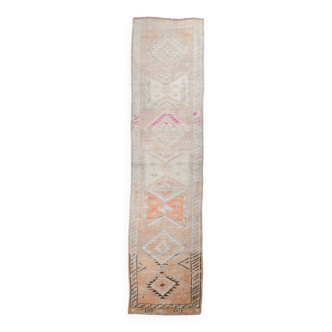 Tapis de course turc Vintage, 3x12, Orange pâle, Beige, 86x352Cm, SK 18322