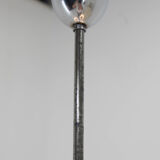 Lustre art déco en chrome et verre, années 1930