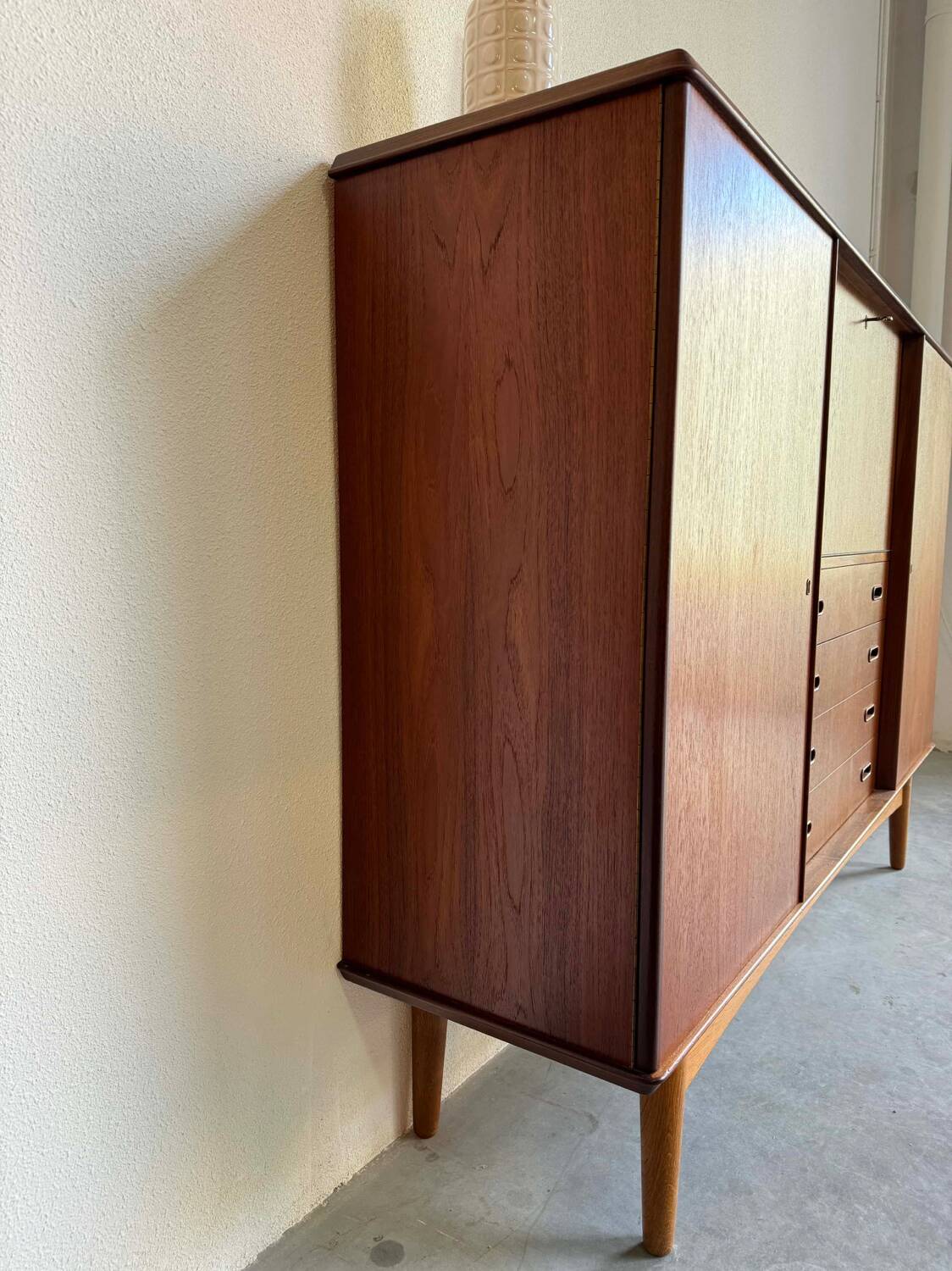 Vintage Danish Highboard teak and oak