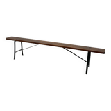 Old wood and wrought iron bench