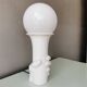 Vintage ceramic lamp with glass ball, 80s