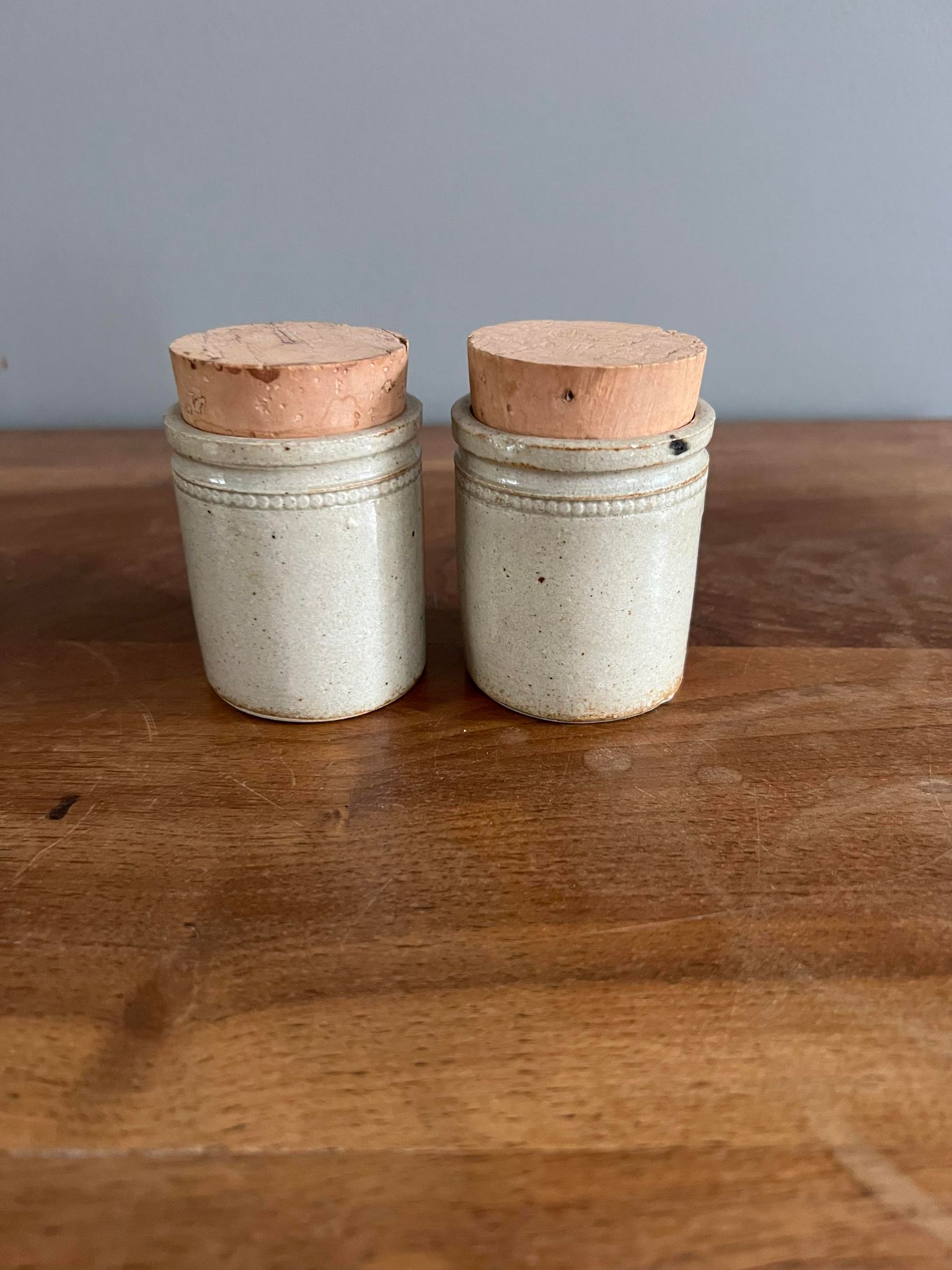 Bourdon Frère Paris stoneware spice jars