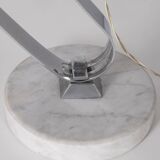 Vintage 60's table lamp in marble and orange metal italian design