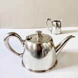 White metal teapot and creamer, Félix Frères Toulouse