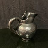 Vallauris pitcher in black enamelled ceramic