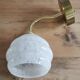 Vintage lampshade wall lamp in white Clichy glass
