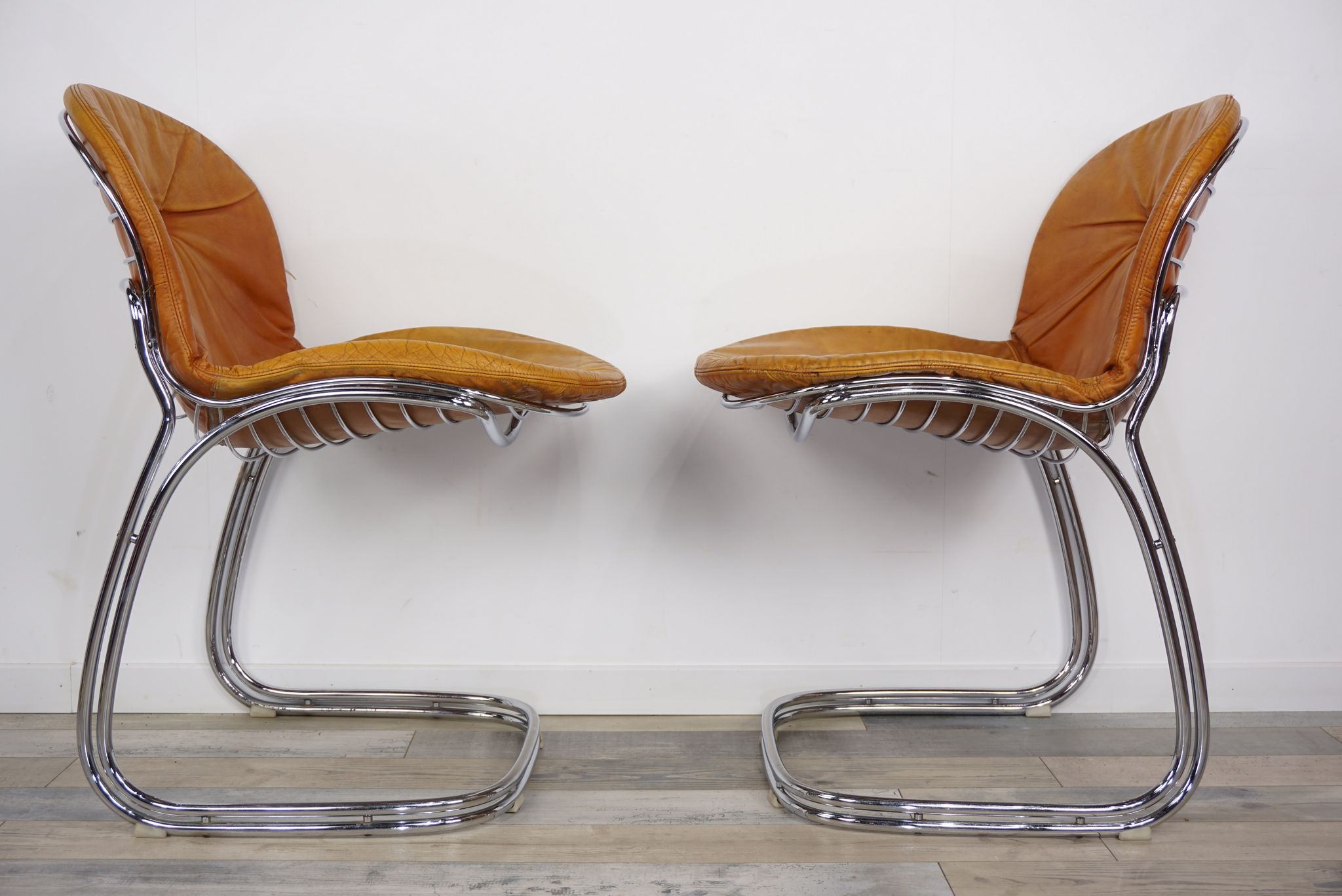 Set of 4 chairs Sabrina Italian design of the 1970s Gastone Rinaldi