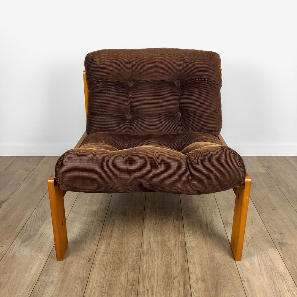 Scandinavian pine armchair in 70
