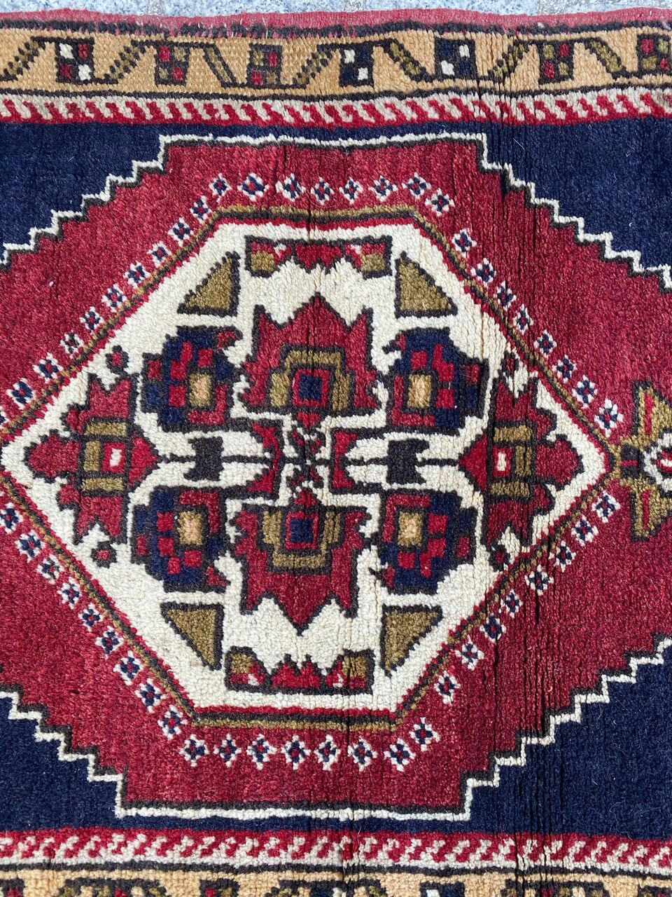 Nice little Turkish vintage carpet Yastik 53x97 cm