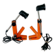 2 orange clamp lamps by revue, 1970