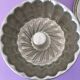 Aluminum pastry mold with pudding, flan... with lid to retain heat