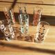 6 vintage water glasses