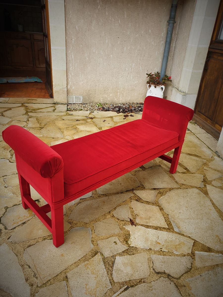 Vintage velvet bench