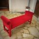 Banquette vintage en velours
