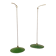 Industrial suspension pair with XL enamelled metal lampshade.