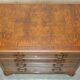 1940s vintage walnut commode with butler's serving tray.