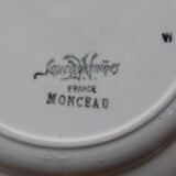 6 flat plates from Sarreguemines, Monceau model