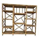 Bamboo and rattan shelf