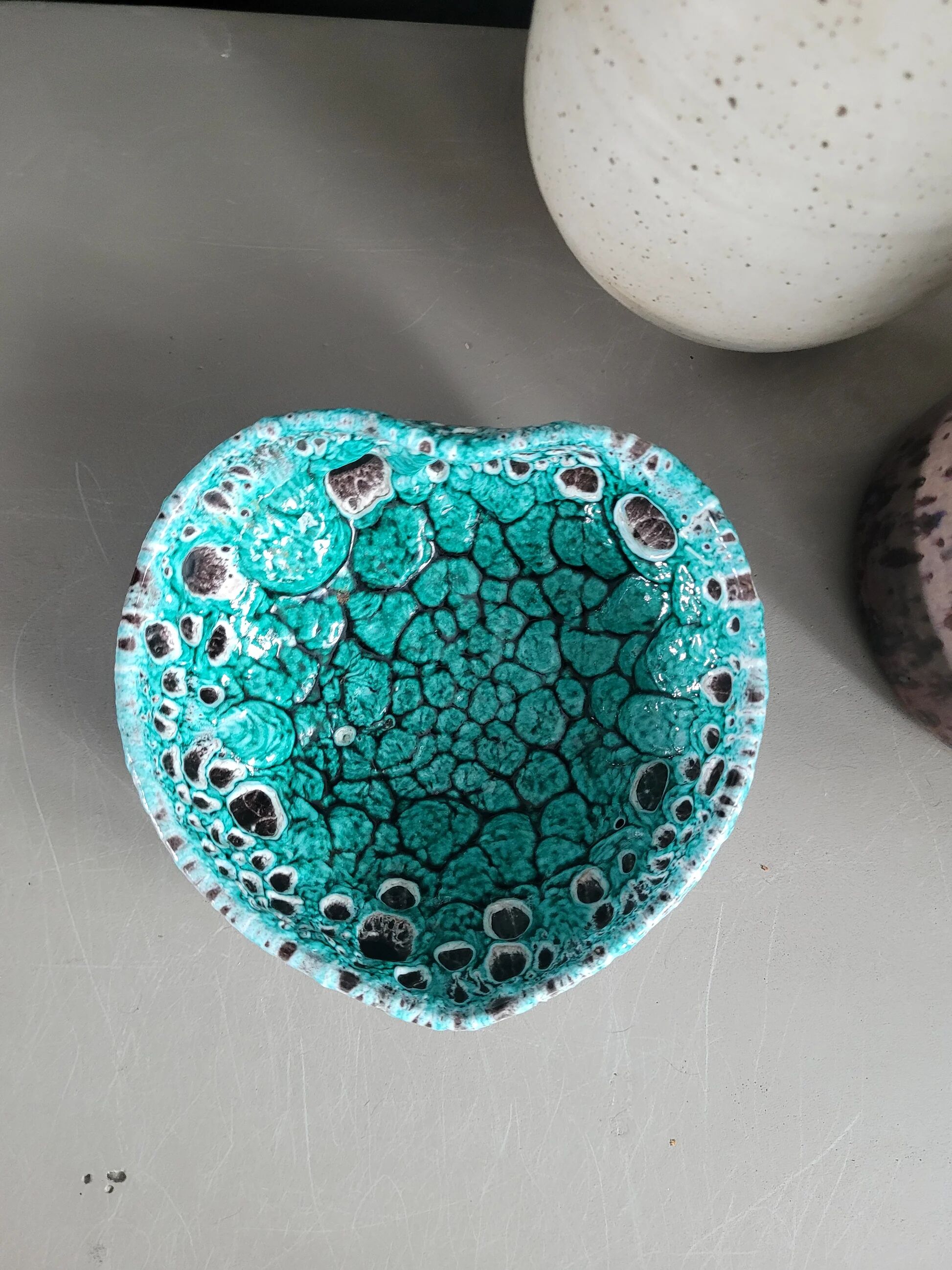 Turquoise fat lava bowl - Ref 1000
