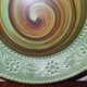 Antique plate Rössler AG Aedermannsdorf Switzerland Ceramics with floral motif Green