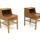 Set of 2 Scandinavian oak bedside tables, Sweden, 1960