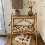 Vintage rattan side table