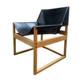 Chaise Canto en cuir sellier Rainer Schell pour Schlapp Vintage