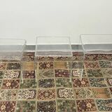 Set of 3 nesting tables in plexiglass.