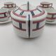 Service Basque théière 5 tasses et 5 soucoupes