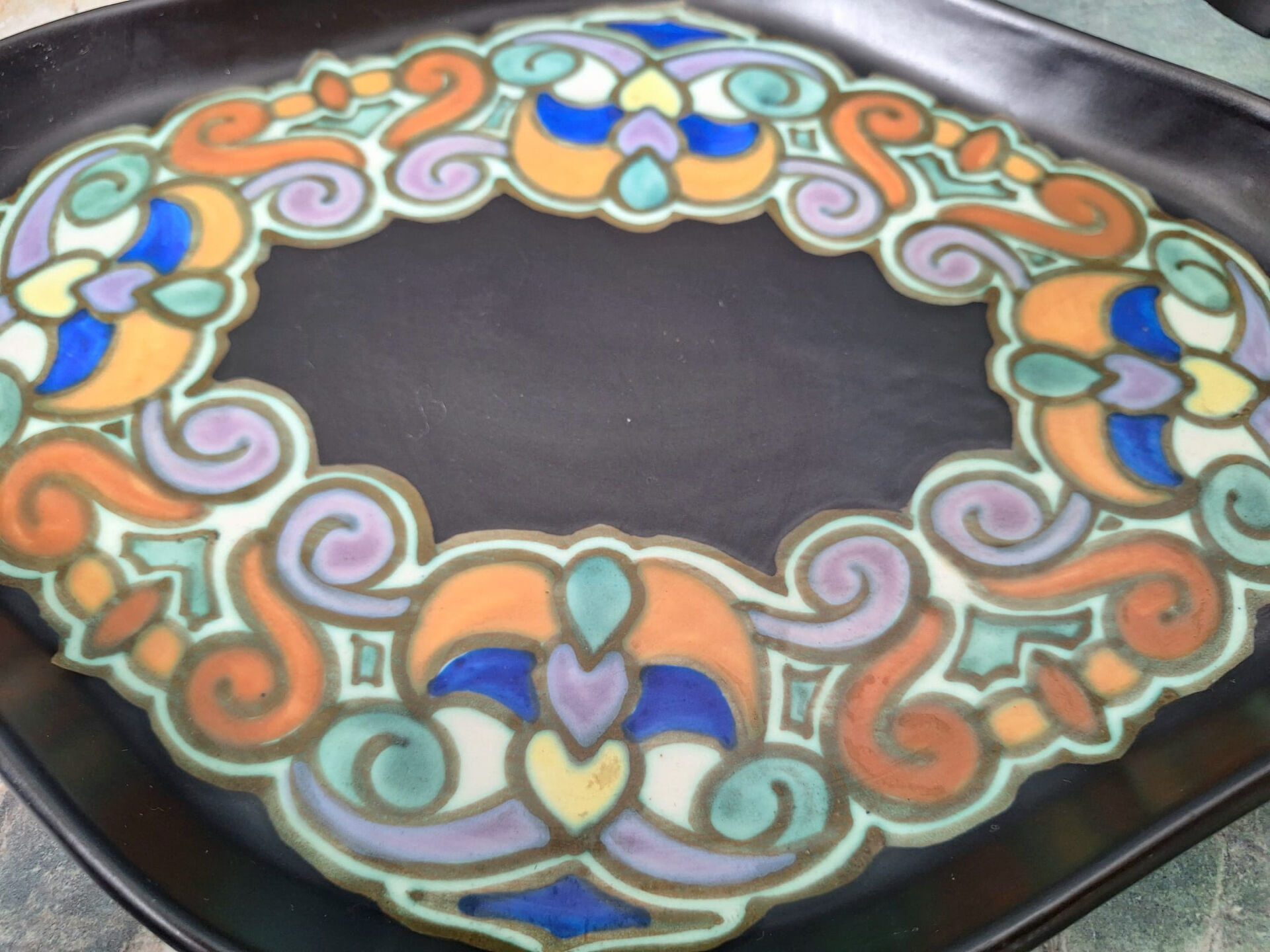 The Montoise Ceramics set of 5 art deco ceramic pieces.