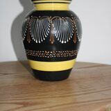 Henriot Quimper vase - Breton earthenware - graphic decoration