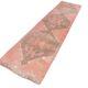 Turkish Salmon Brown Vintage Runner Rug, 91x362Cm