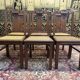 Set of 6 Art Deco chairs in oak and cane - caned