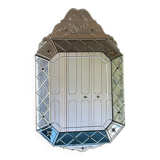 Venetian mirror with pareclose 19th / 20th century Height 80 cm