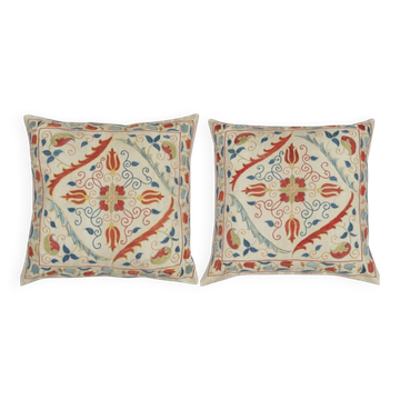 SET OF 2 - All Silk Accent Pillow Covers. A pair of Cushion Covers. Handmade Throw Pillows