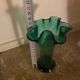 Vase vert verre soufflé blenko