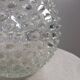 Vase rond en verre transparent bullé