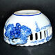 Basket in opaque openwork blue, embroidered earthenware by Malicorne Bourg-Joly Emile Tessier