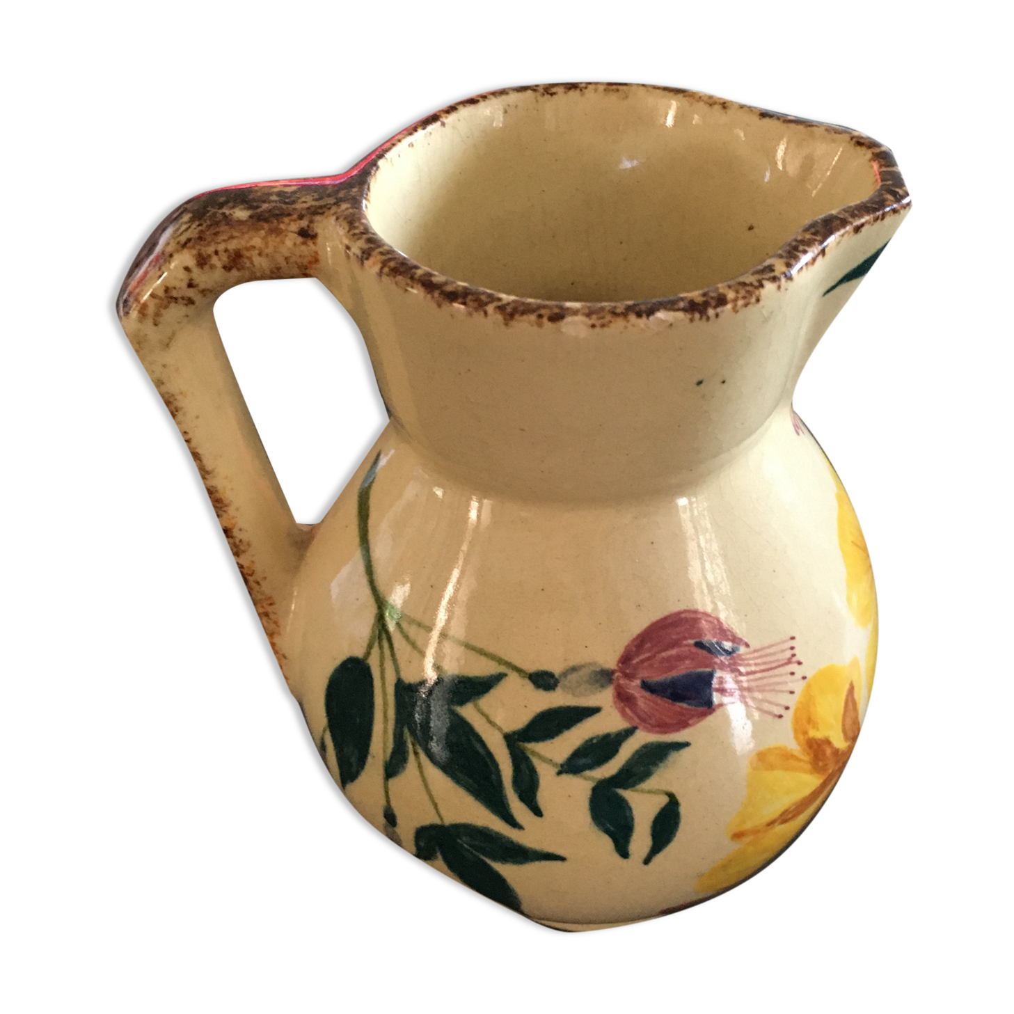 Pitcher with nasturtium decoration