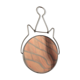 Round barber mirror from the 50s double-sided