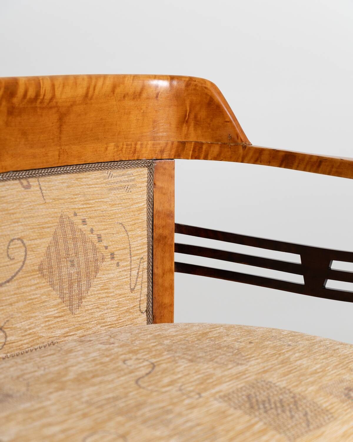 Jugend style birch sofa, Sweden, 1910s
