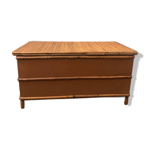 Banc coffre en rotin,
