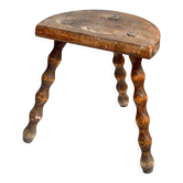 Tabouret tripode demi lune