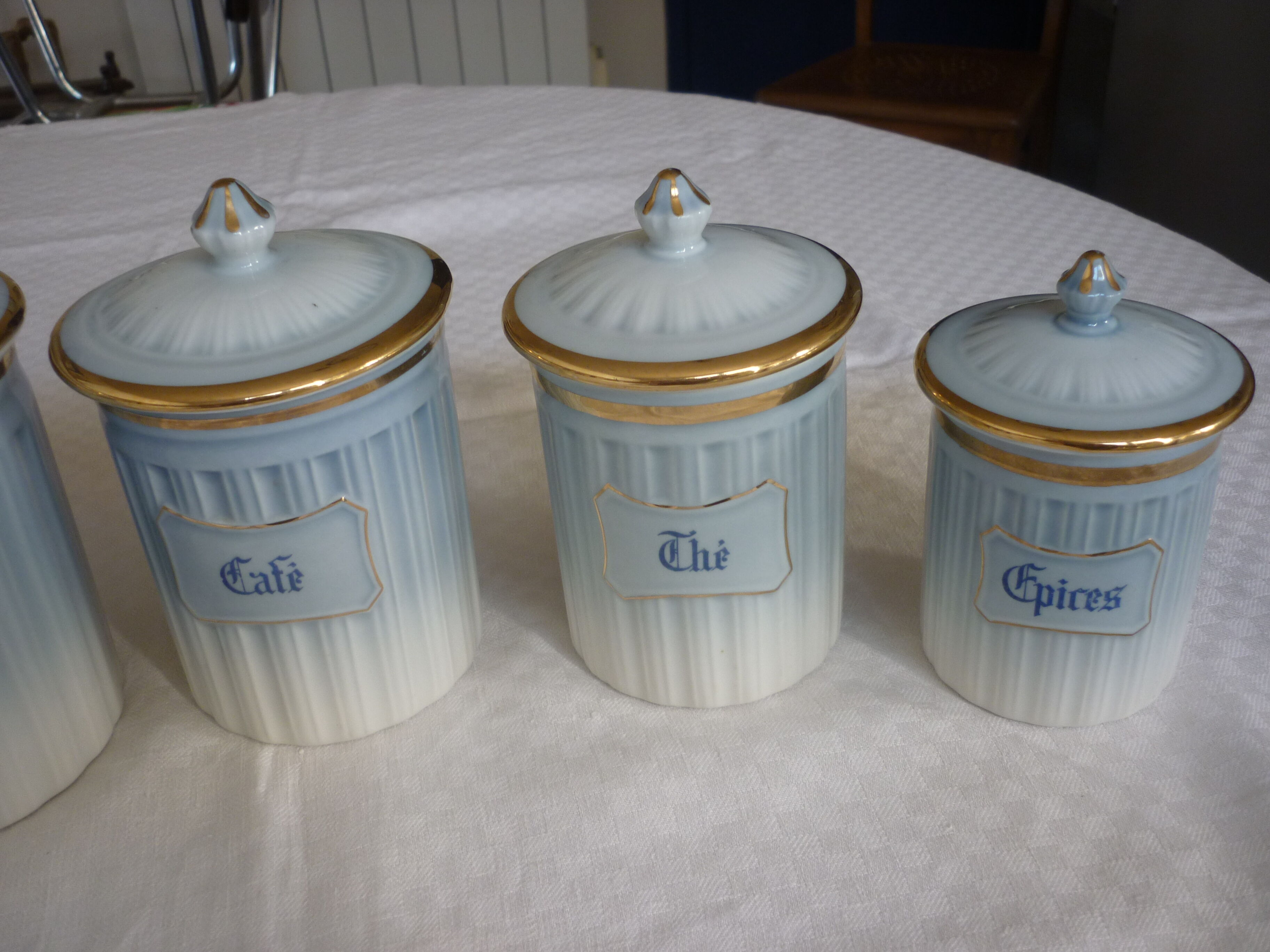 5 jars a spice porcelain aluminite frugier