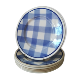 6 vichy dessert plates