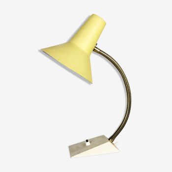 Original modernist 1960s brass metal table light by SIS Lights, Germany