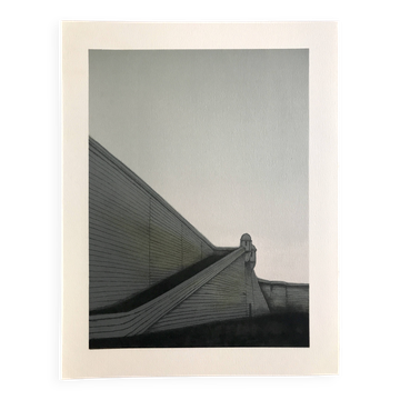 Lithographie originale d'Alain Le Foll, Fortifications, 1978